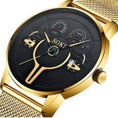 Woman Luxury Watch golden strap