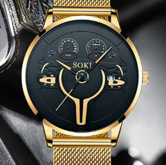 Woman Luxury Watch golden strap