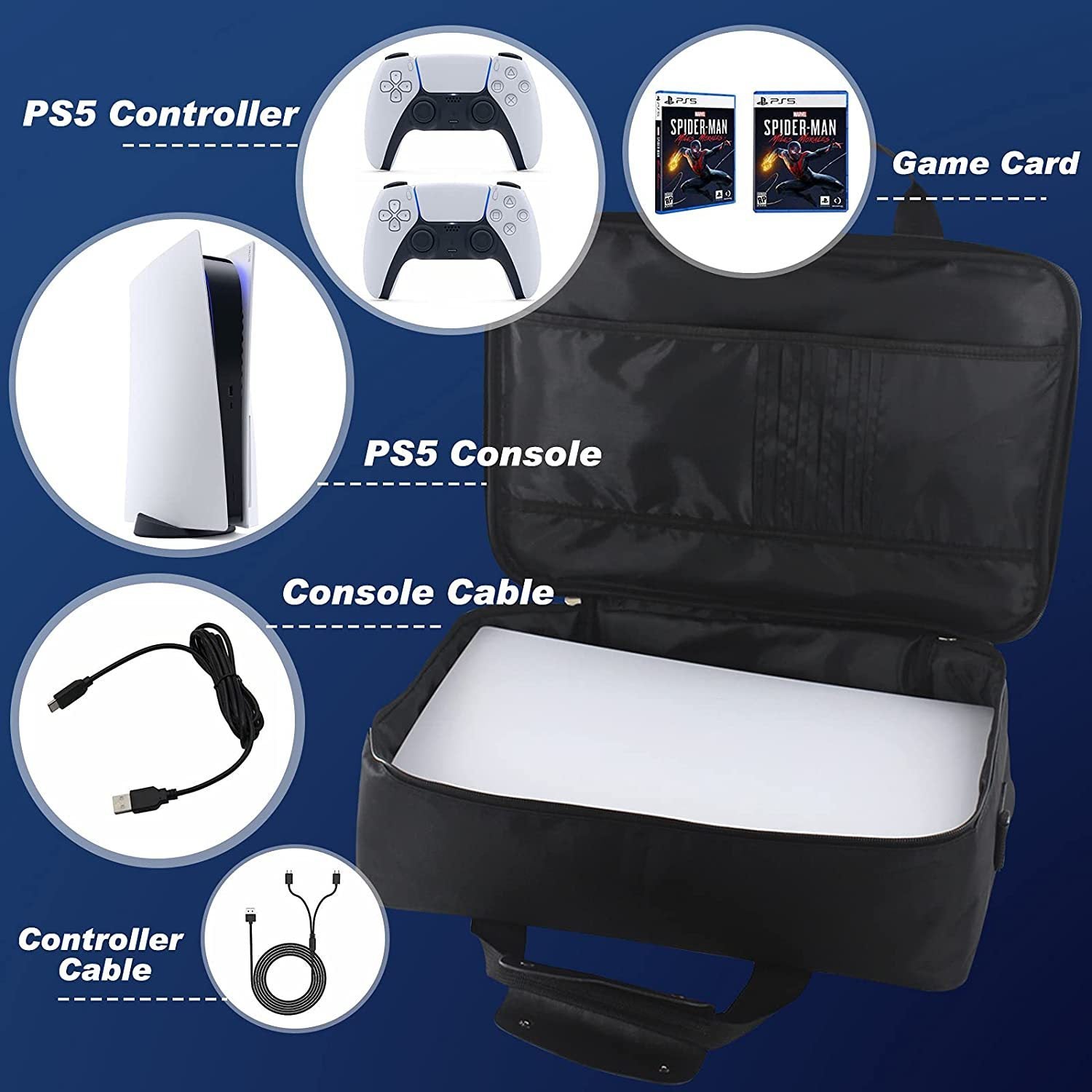 PS5 Host Messenger Bag Portable Travel Storage Bag