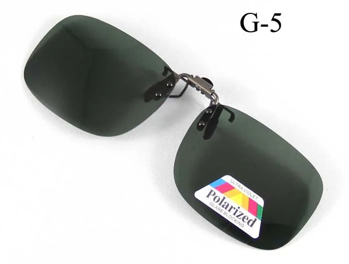 Polarized Sunglasses Clip on Can be flip up Sun Glasses Clip Driving Eyeglasses Polarized Clip on Sunglasses Alloy Bridge