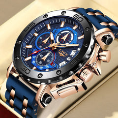 LIGE Men's Wrist Watch Business Chronograph Quartz