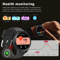 LIGE New Men Smart Watch Heart Rate Blood Oxygen Monitor Bluetooth Call IP68 Waterproof Men's Watches 123+Sports Mode Smartwatch