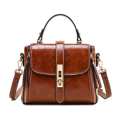 Genuine Leather Women bag Luxury Handbags Double Zipper