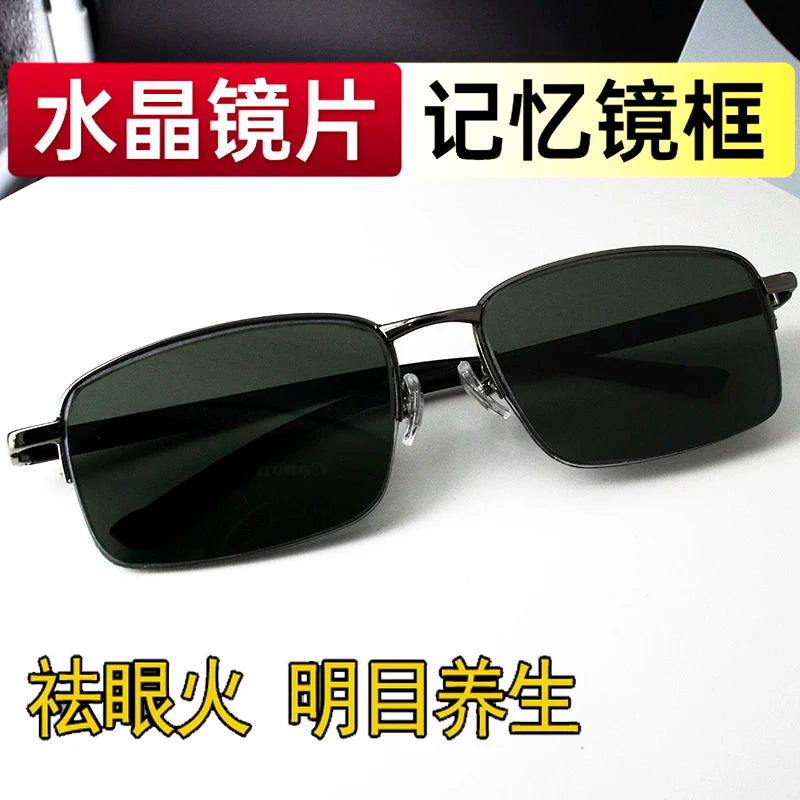 Shatar New Retro Fashion Half Frame Sunglasses Man For Driving Touring Sunshade Sunglasses For UV Protection Metal Half Frame