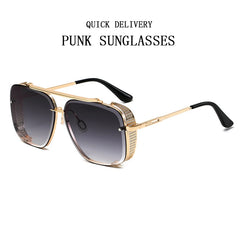 Punk Sunglasses For Men Oversized Steampunk Sunglasses Women Trendy Square Fashion Glasses Gafas De Sol Hombre Zonnebril Heren