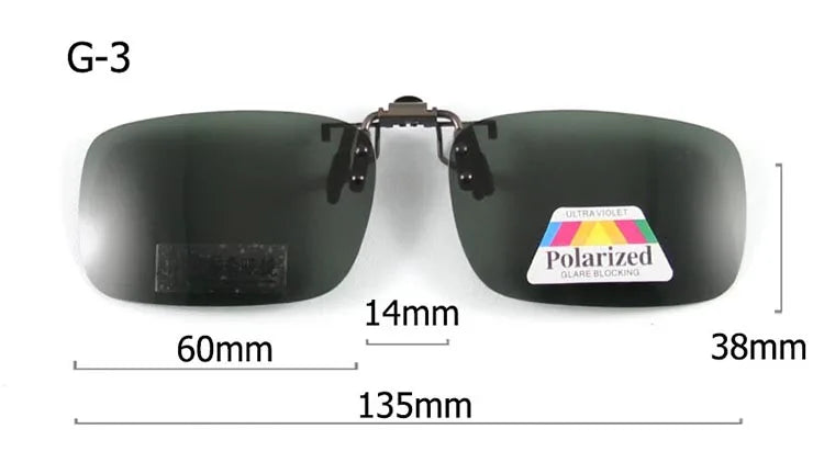 Polarized Sunglasses Clip on Can be flip up Sun Glasses Clip Driving Eyeglasses Polarized Clip on Sunglasses Alloy Bridge