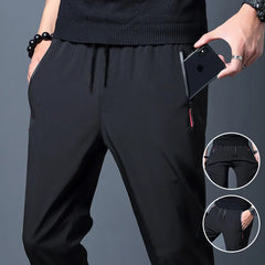 Men's Quick-Dry Running Pants  Lightweight with Zipper Pockets