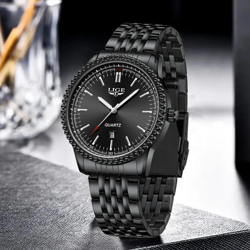 LIGE Top Brand Luxury Quartz Men's Watches Fashion Business