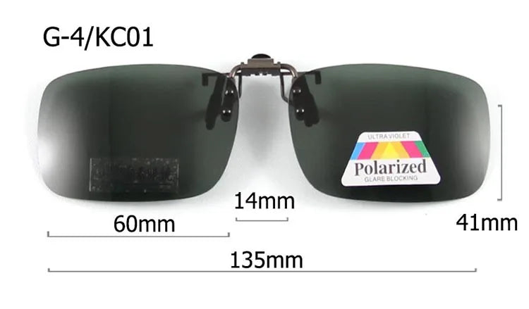 Polarized Sunglasses Clip on Can be flip up Sun Glasses Clip Driving Eyeglasses Polarized Clip on Sunglasses Alloy Bridge