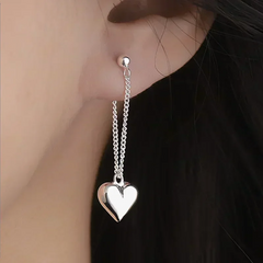 Sterling Silver  Earrings Accessories Gift Heart Earrings