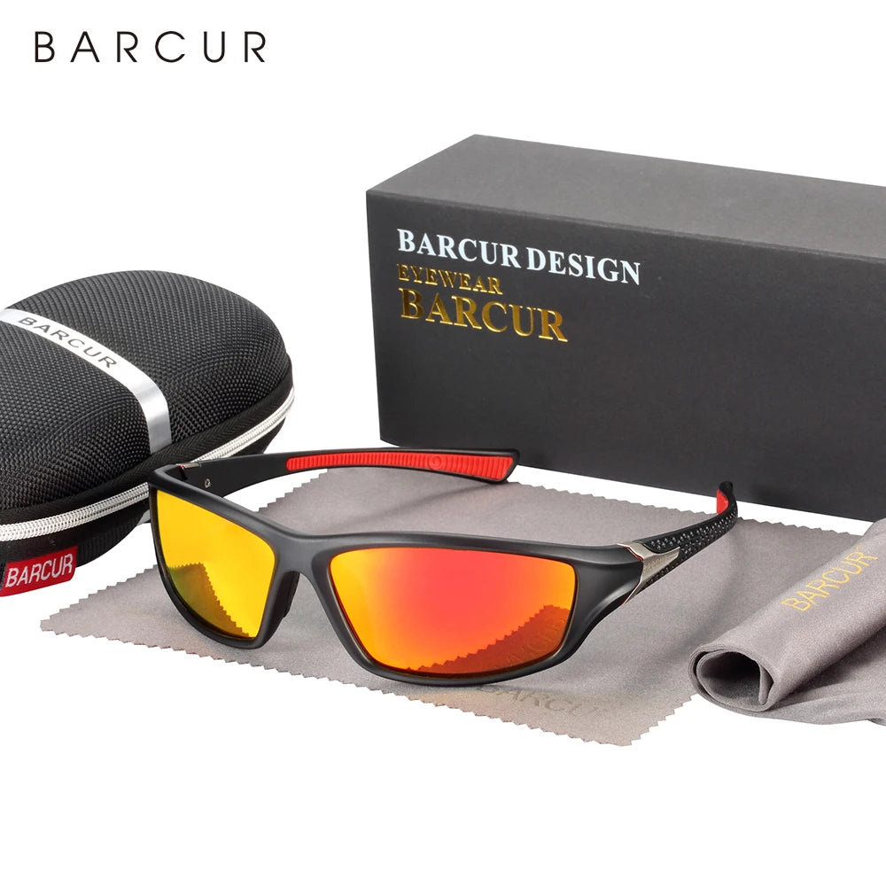 BARCUR Sport TR90 Material Sunglasses Frame Polarized Men