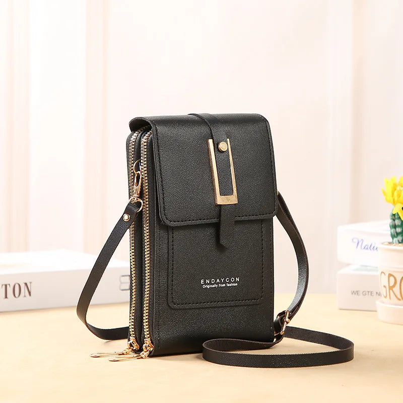 Buylor Soft Leather Women's Bag Touch Screen Mobile Bags Wallets Fashion Women Bags Crossbody Shoulder Strap Handbag Coin Purse | L8 Gifts 