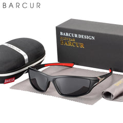 BARCUR Sport TR90 Material Sunglasses Frame Polarized Men