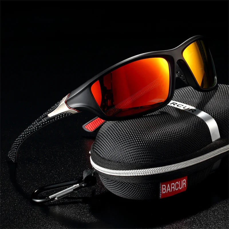 BARCUR Sport TR90 Material Sunglasses Frame Polarized Men