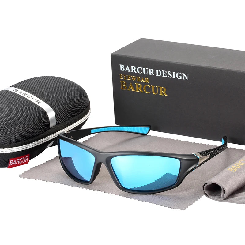 BARCUR Sport TR90 Material Sunglasses Frame Polarized Men